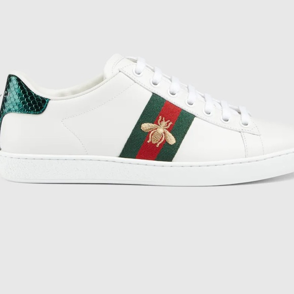WOMEN'S GUCCI ACE SNEAKER WITH BEE - Picture 2 of 7